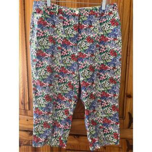 Talbots Perfect Skimmer Floral Print Capri